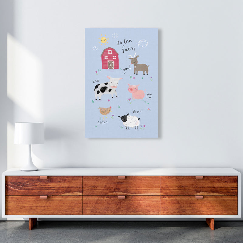 On The Farm  Art Print by Laura Irwin A1 Canvas