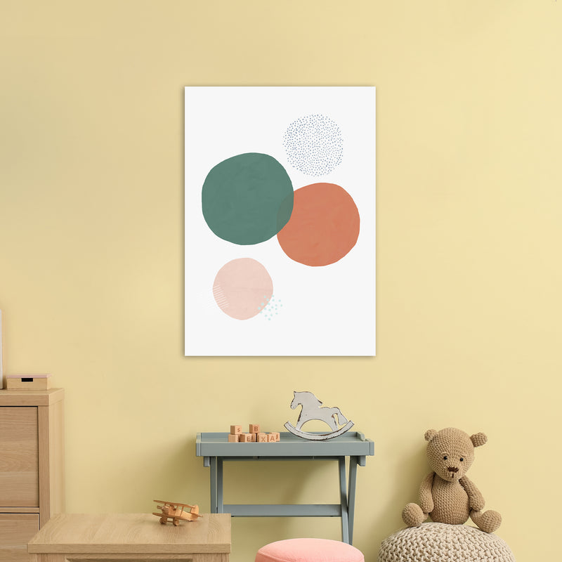 Abstract Soft Circles Art Print by Laura Irwin A1 Black Frame