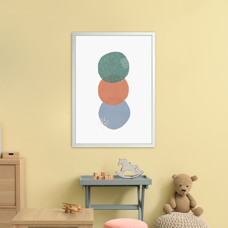 Abstract Soft Circles Part 2 Art Print by Laura Irwin A1 Oak Frame