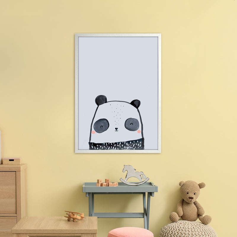 Panda Art Print by Laura Irwin A1 Oak Frame