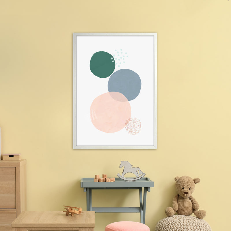 Abstract Soft Circles Part 3 Art Print by Laura Irwin A1 Oak Frame