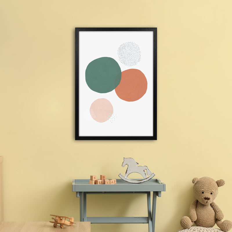 Abstract Soft Circles Art Print by Laura Irwin A2 White Frame
