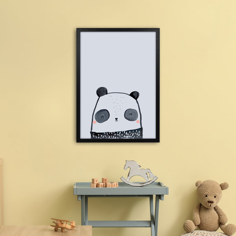 Panda Art Print by Laura Irwin A2 White Frame