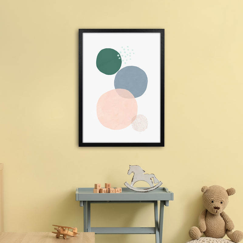Abstract Soft Circles Part 3 Art Print by Laura Irwin A2 White Frame