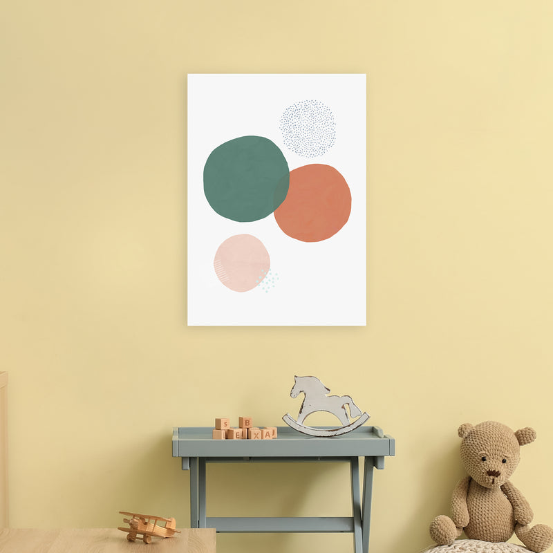 Abstract Soft Circles Art Print by Laura Irwin A2 Black Frame
