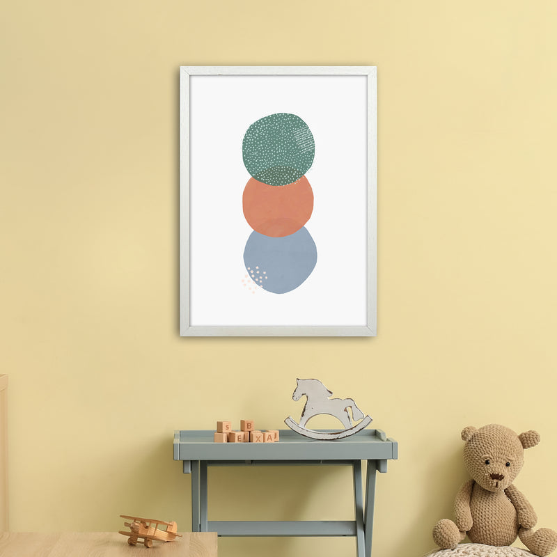 Abstract Soft Circles Part 2 Art Print by Laura Irwin A2 Oak Frame