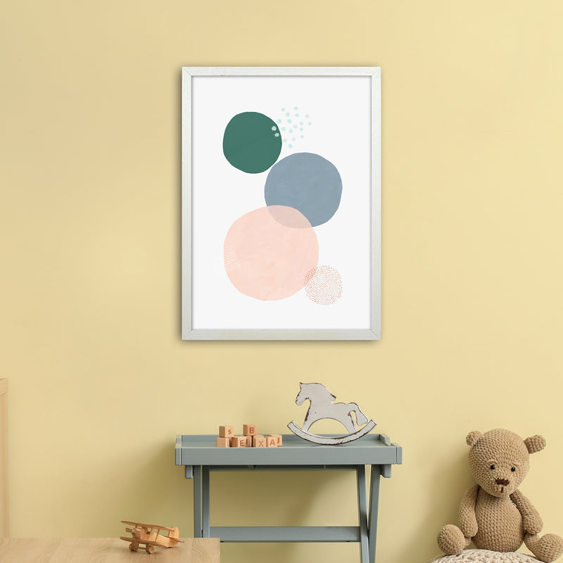 Abstract Soft Circles Part 3 Art Print by Laura Irwin A2 Oak Frame