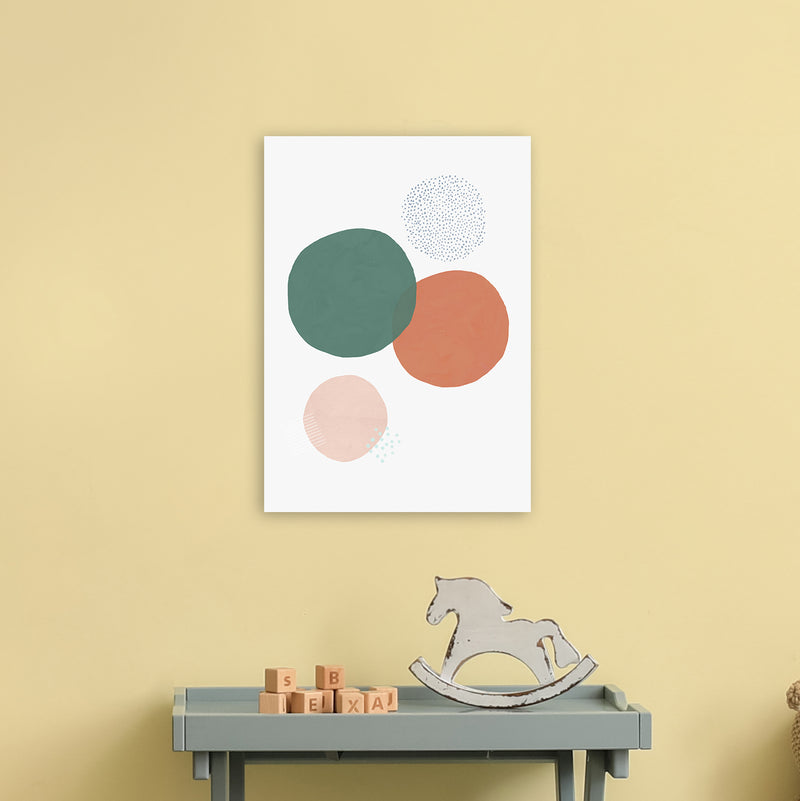 Abstract Soft Circles Art Print by Laura Irwin A3 Black Frame