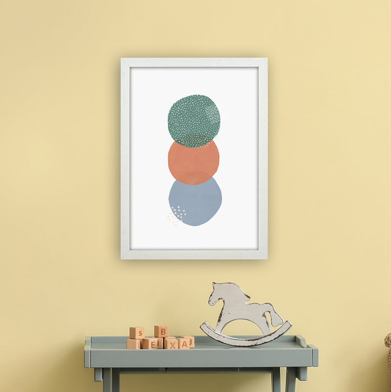 Abstract Soft Circles Part 2 Art Print by Laura Irwin A3 Oak Frame