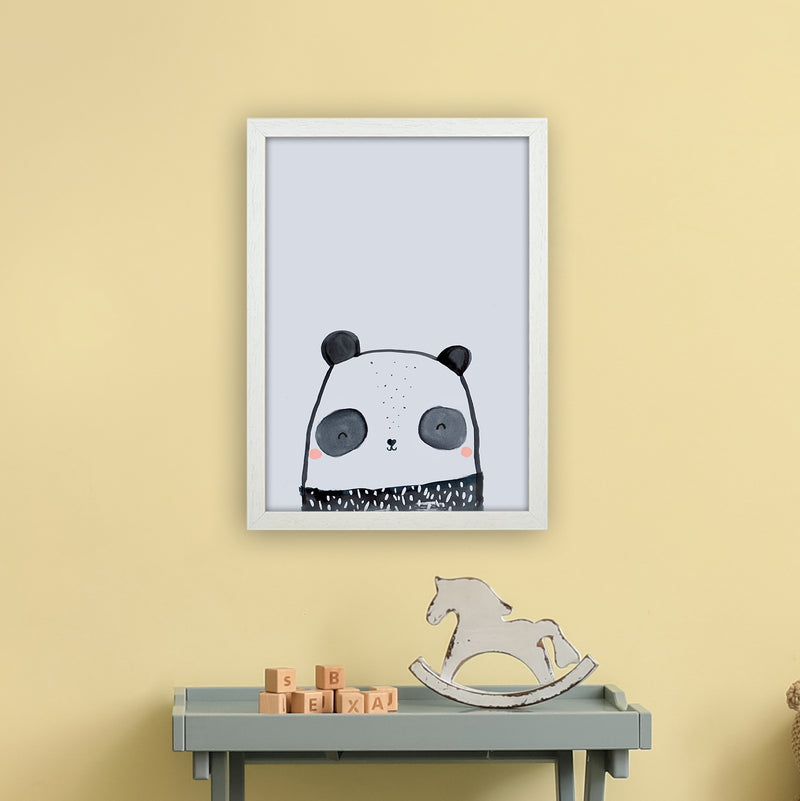 Panda Art Print by Laura Irwin A3 Oak Frame
