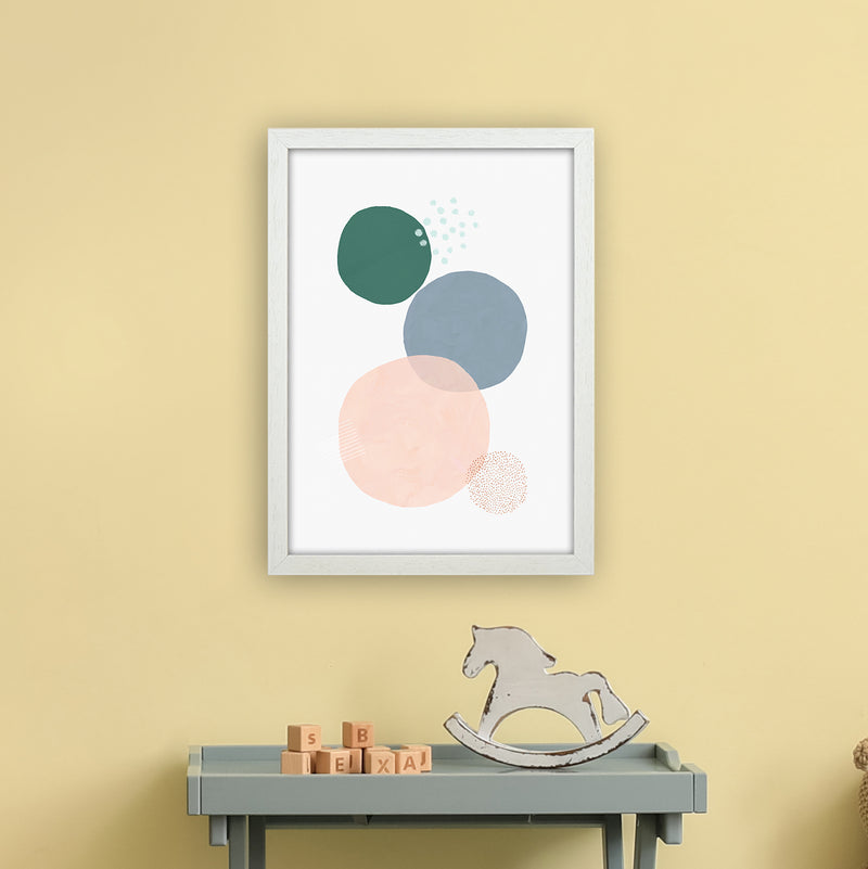 Abstract Soft Circles Part 3 Art Print by Laura Irwin A3 Oak Frame
