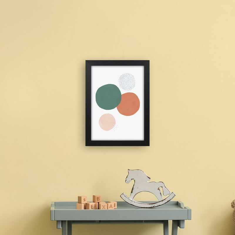 Abstract Soft Circles Art Print by Laura Irwin A4 White Frame