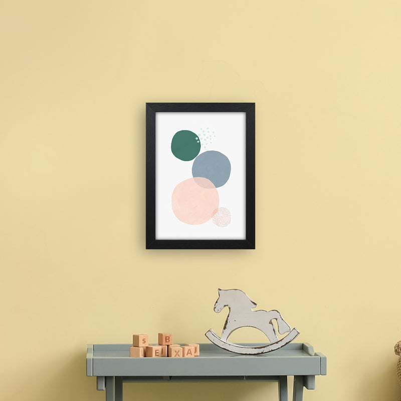 Abstract Soft Circles Part 3 Art Print by Laura Irwin A4 White Frame