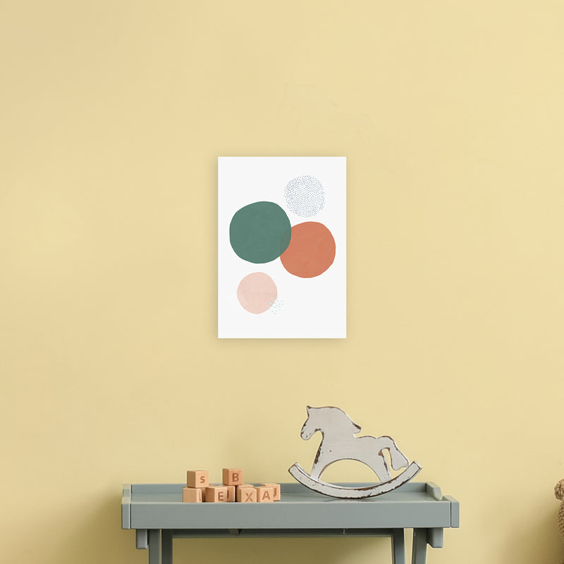 Abstract Soft Circles Art Print by Laura Irwin A4 Black Frame