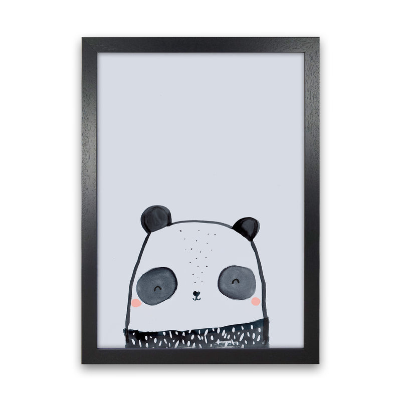 Panda Art Print by Laura Irwin Black Grain
