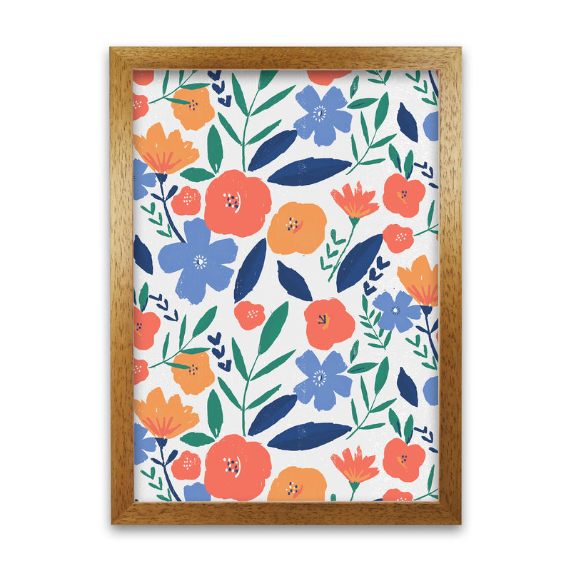 Laura Irwin Bold Floral All Over Pattern A1 Print Only with White Mount