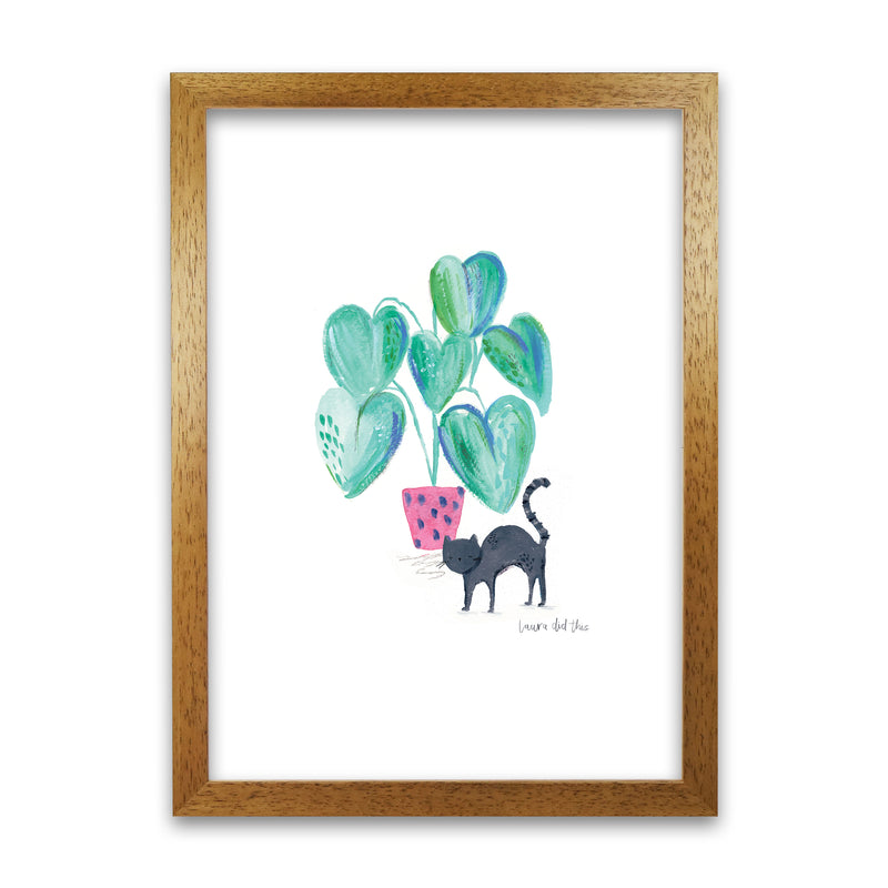 Laura Irwin Cat and Hpouse Plant A1 Print Only with White Mount