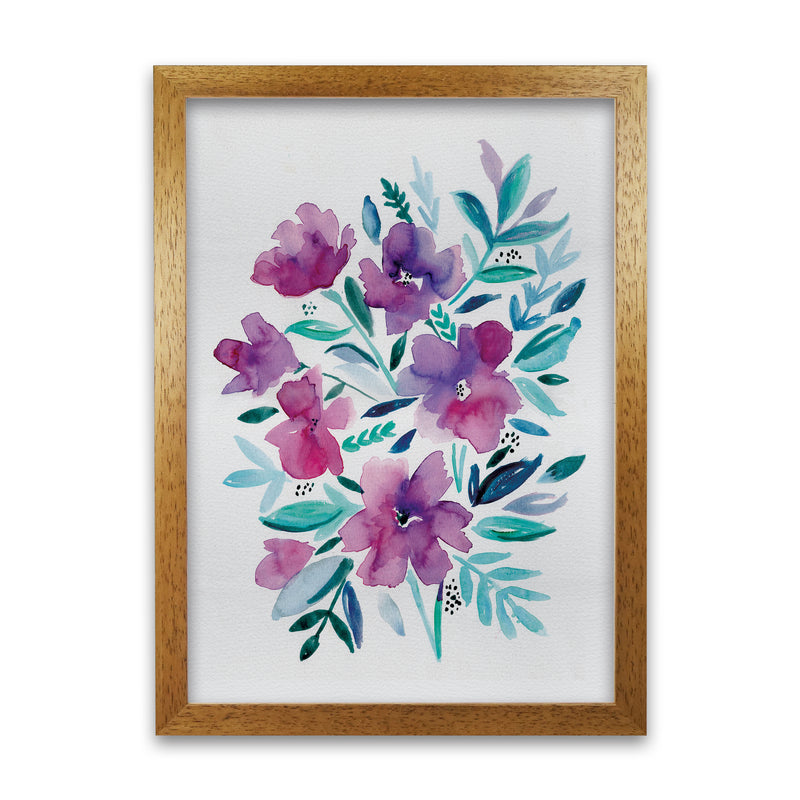 Laura Irwin Loose Pink Floral A1 Print Only with White Mount
