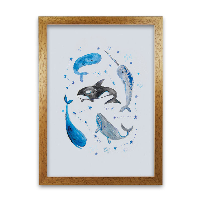 Laura Irwin Whales A1 Print Only with White Mount