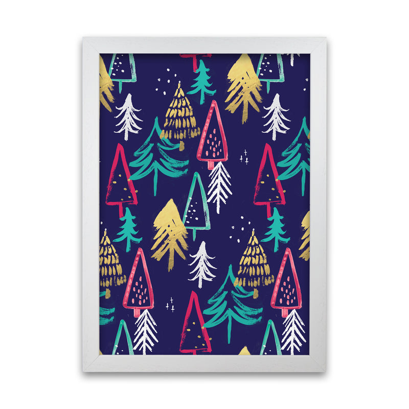 Laura Irwin Christmas Trees Pattern A1 Oak with White Mount