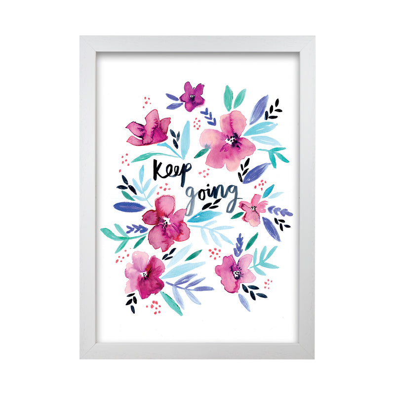 Laura Irwin Keep going floral A1 Oak with White Mount