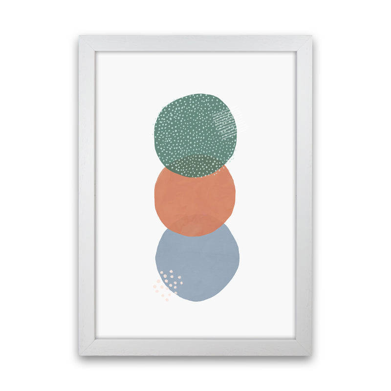 Abstract Soft Circles Part 2 Art Print by Laura Irwin White Grain