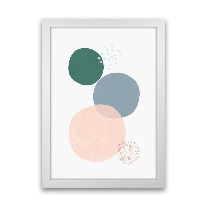 Abstract Soft Circles Part 3 Art Print by Laura Irwin White Grain