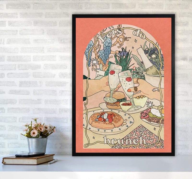 Lets Do Brunch Art Print by Lucy Michelle A1 White Frame