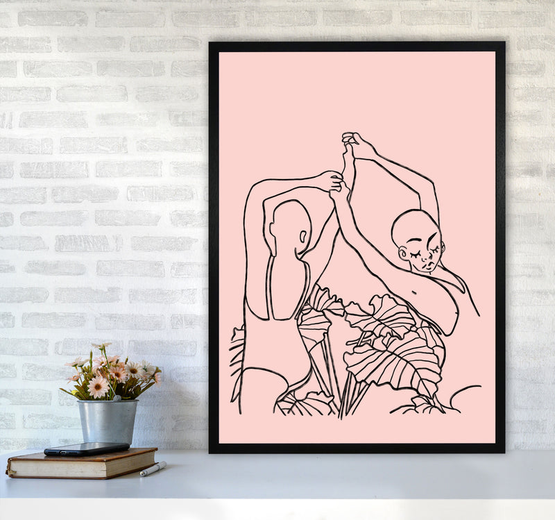 The Dancers Art Print by Lucy Michelle A1 White Frame