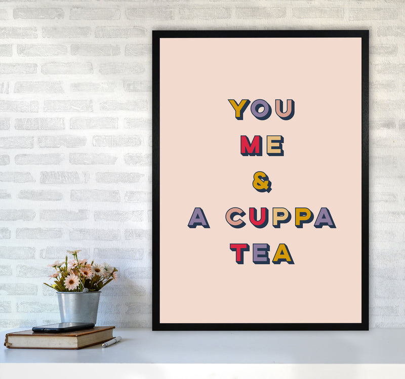 You Me And A Cuppa Tea Art Print by Lucy Michelle A1 White Frame