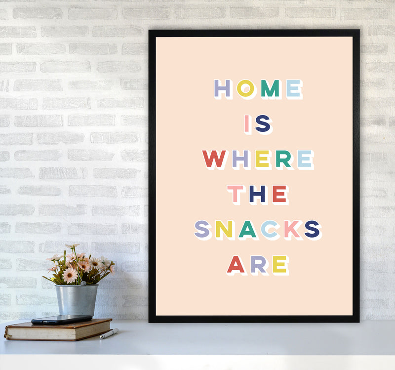 Home Is Where The Snacks Art Print by Lucy Michelle A1 White Frame