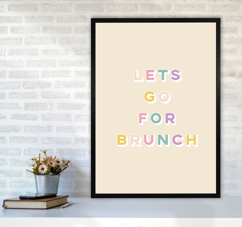 Lets Go For Brunch Art Print by Lucy Michelle A1 White Frame