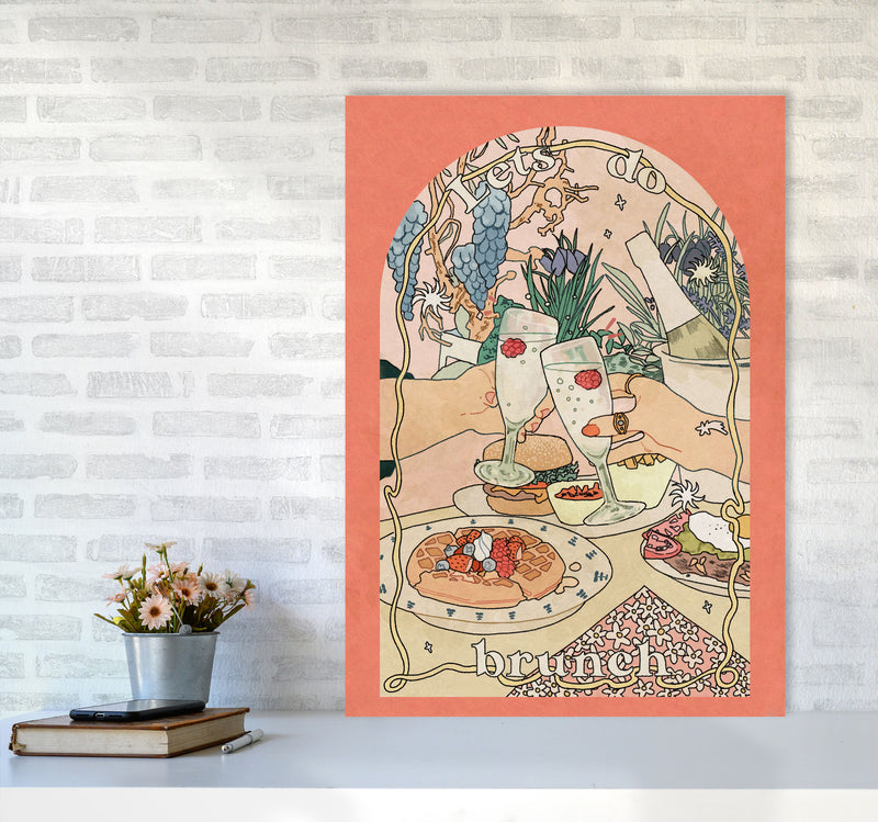 Lets Do Brunch Art Print by Lucy Michelle A1 Black Frame
