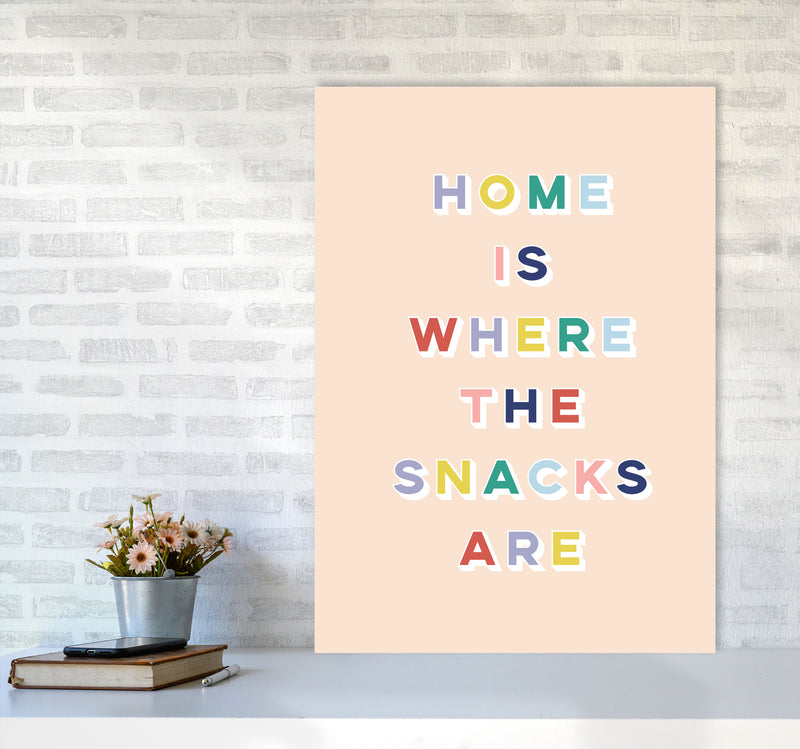 Home Is Where The Snacks Art Print by Lucy Michelle A1 Black Frame