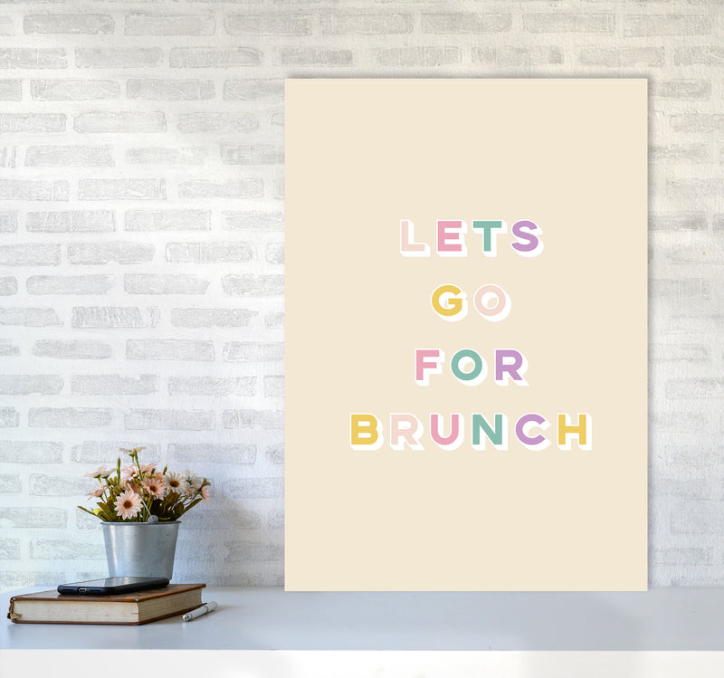 Lets Go For Brunch Art Print by Lucy Michelle A1 Black Frame