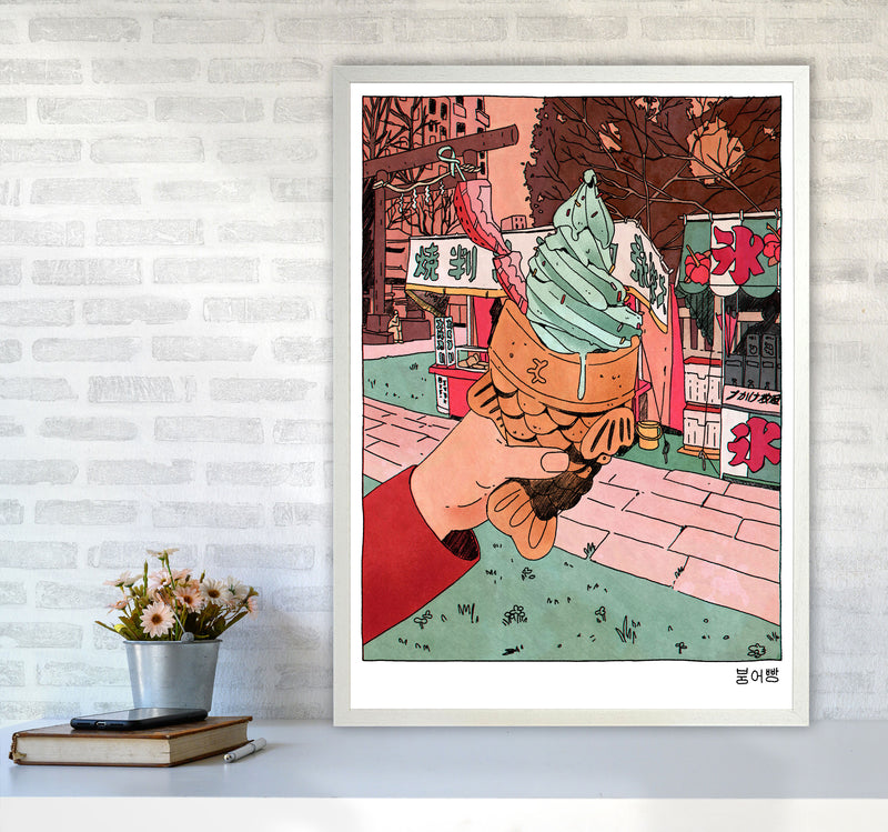 Bungeo Ppang Art Print by Lucy Michelle A1 Oak Frame