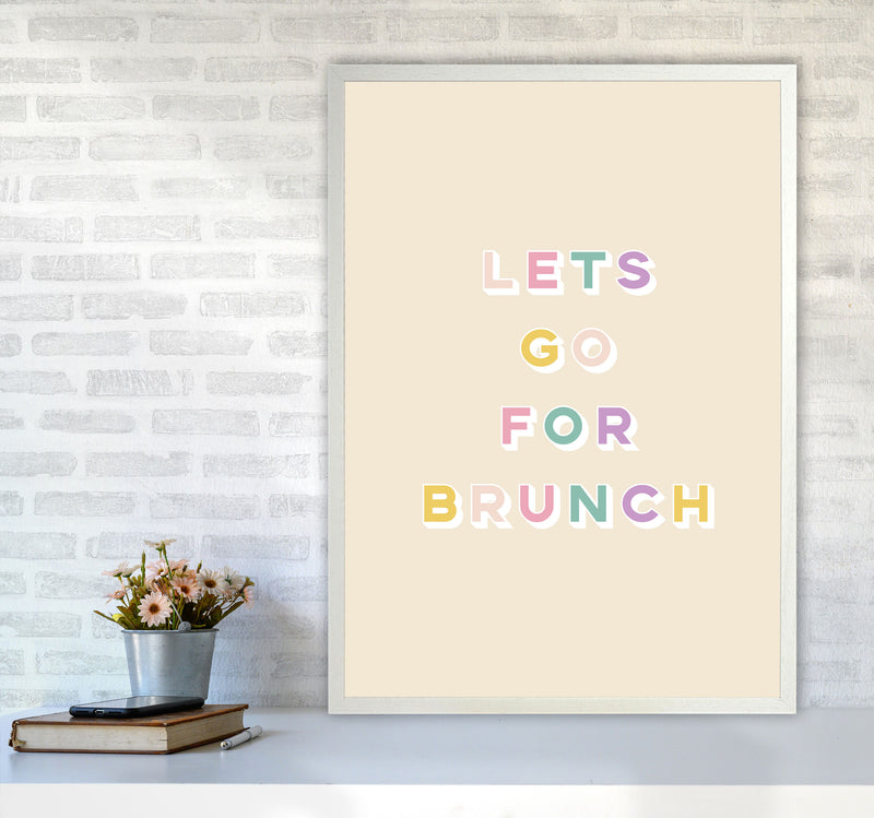 Lets Go For Brunch Art Print by Lucy Michelle A1 Oak Frame