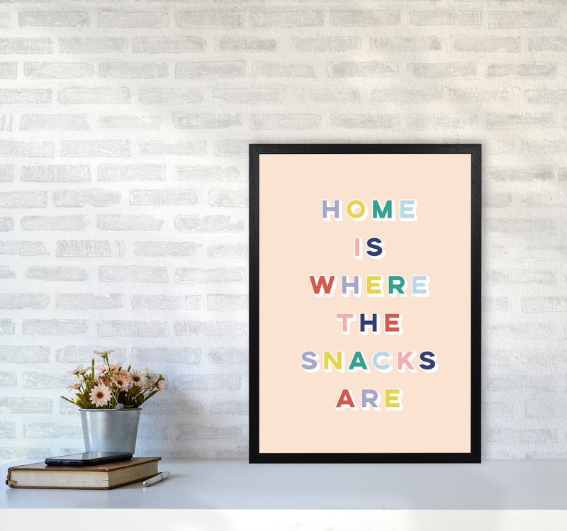 Home Is Where The Snacks Art Print by Lucy Michelle A2 White Frame