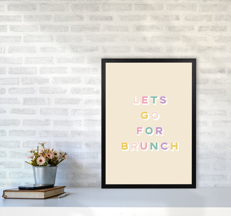 Lets Go For Brunch Art Print by Lucy Michelle A2 White Frame