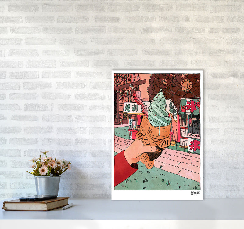 Bungeo Ppang Art Print by Lucy Michelle A2 Black Frame