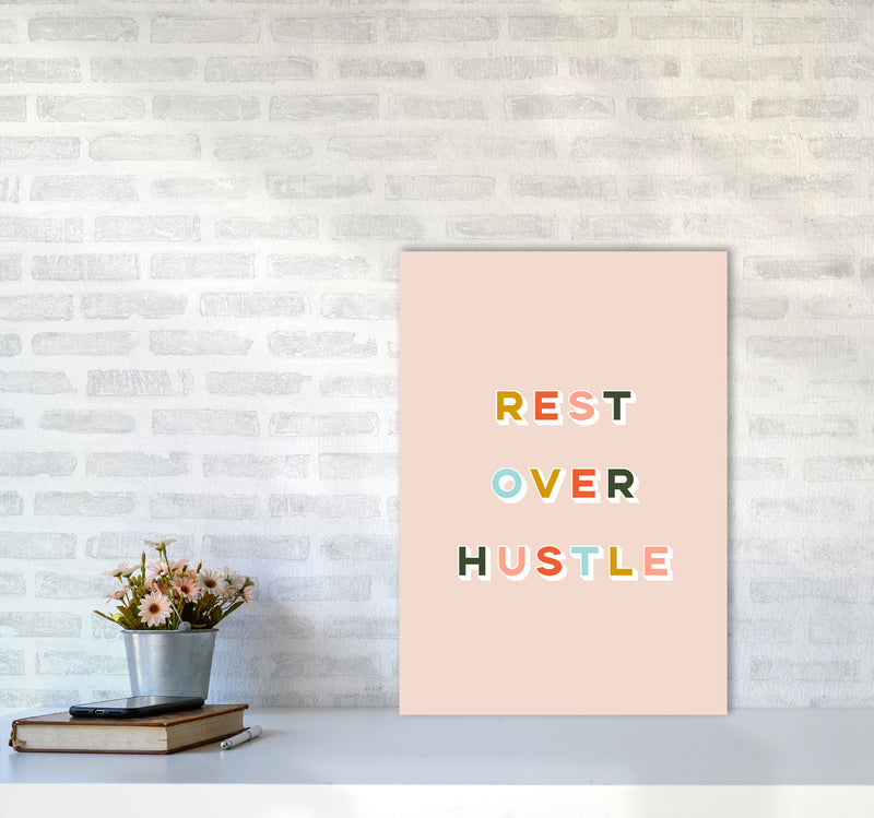 Rest Over Hustle Art Print by Lucy Michelle A2 Black Frame