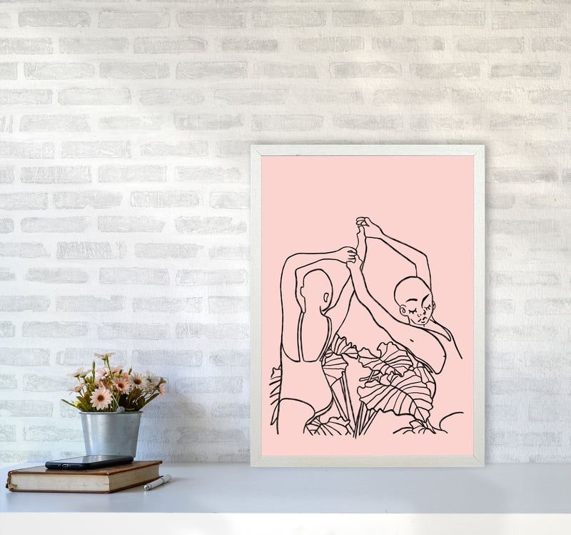 The Dancers Art Print by Lucy Michelle A2 Oak Frame