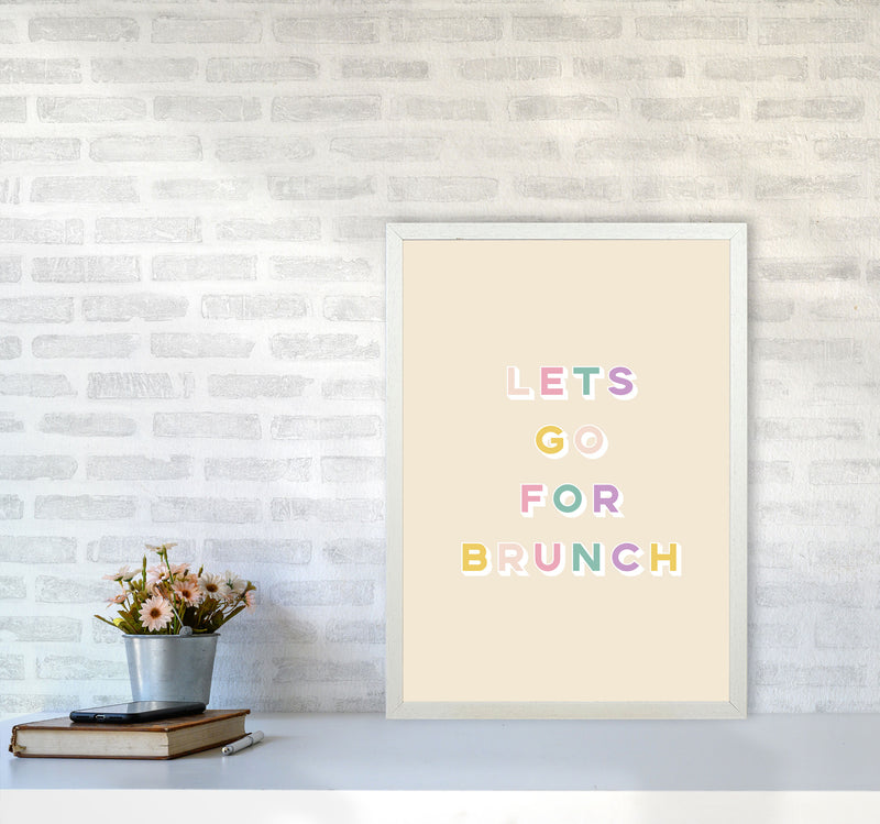Lets Go For Brunch Art Print by Lucy Michelle A2 Oak Frame