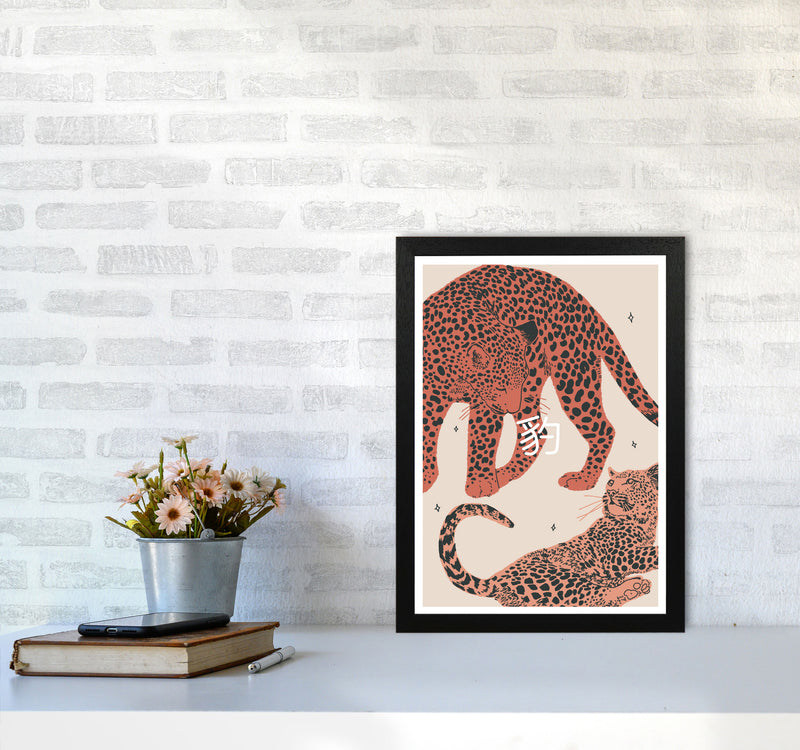 Leopards Art Print by Lucy Michelle A3 White Frame