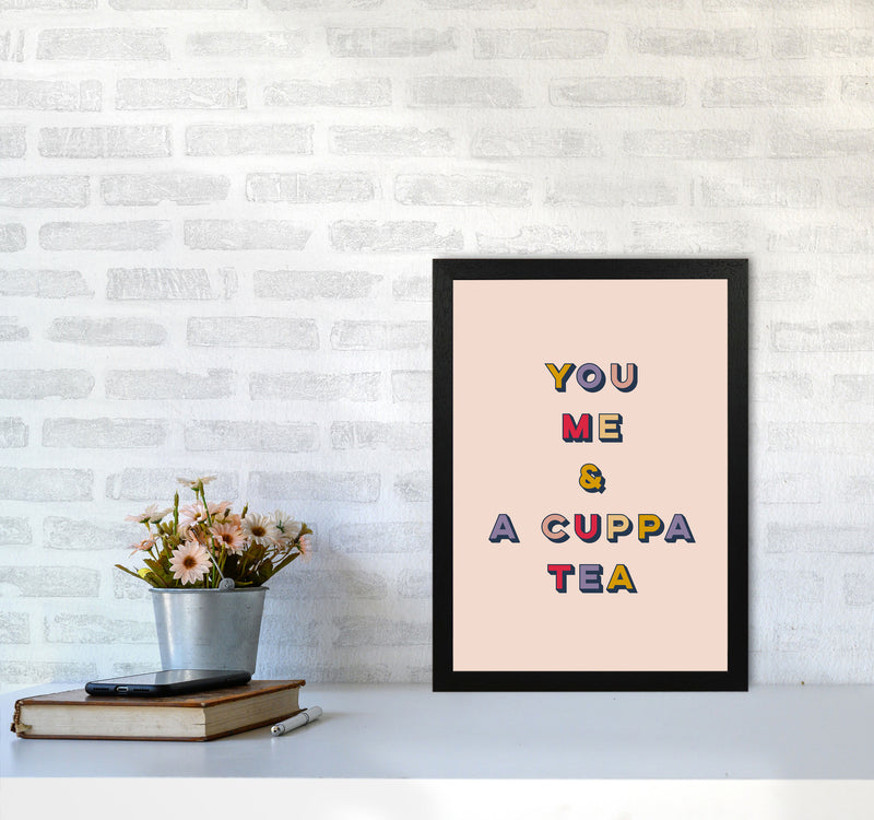 You Me And A Cuppa Tea Art Print by Lucy Michelle A3 White Frame