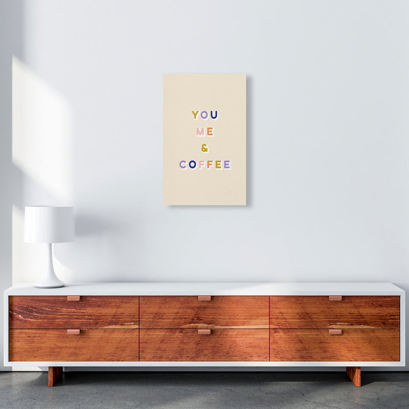 You Me and Coffee Art Print by Lucy Michelle A3 Canvas