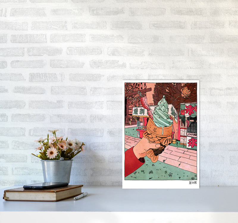 Bungeo Ppang Art Print by Lucy Michelle A3 Black Frame