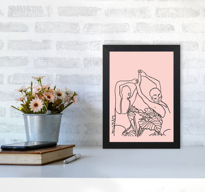 The Dancers Art Print by Lucy Michelle A4 White Frame