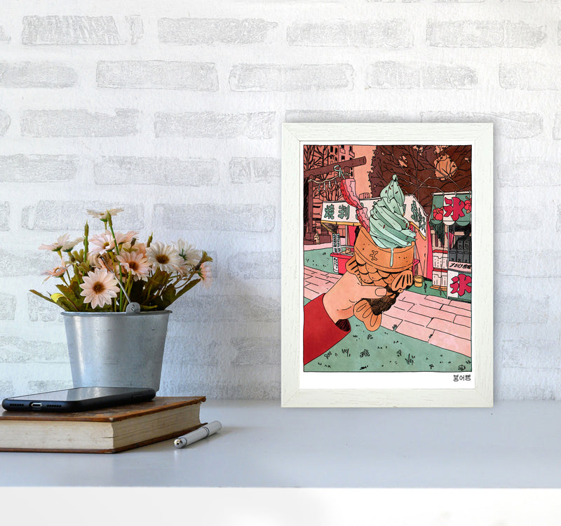 Bungeo Ppang Art Print by Lucy Michelle A4 Oak Frame