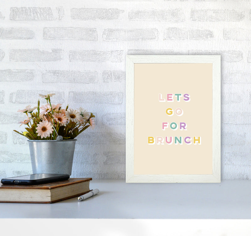 Lets Go For Brunch Art Print by Lucy Michelle A4 Oak Frame